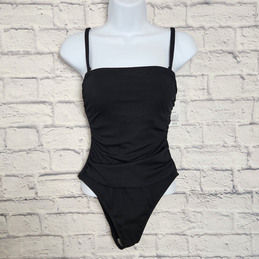 🌼NWT Shade & Shore Swimsuit Size Small Black Removable Adjustable Straps